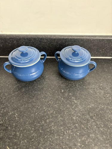 Creuset blue soup bowls x2 - creuset,