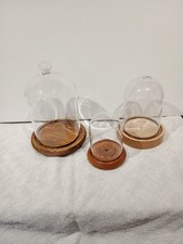 Glass Display Domes For Collectables Various Sizes and Styles One plastic 