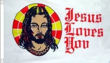 3' x 2' JESUS LOVES YOU FLAG