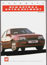 Vauxhall Astra & Astra Belmont 1989 UK Market Brochure Merit L GL SRi CD GTE 16v