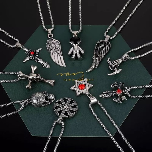 Silver necklace pendant chain - necklace,