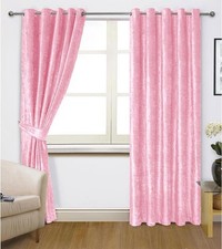 CRUSHED VELVET Curtains Pair