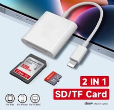 For iPhone to SD Card Camera Reader Adapter for iPhone 14/13/12/11 Pro Max NEW
