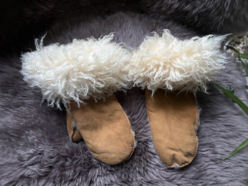 Ladies sheepskin mittens full - ladies,