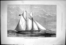 Original Old Antique Print