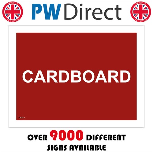 Sign cardboard only recycling - cardboard,