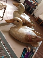 Pair of Vintage Hand Carved