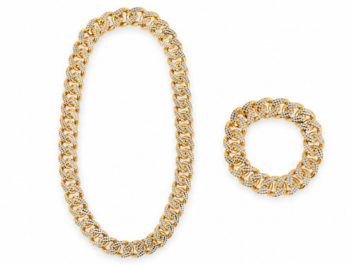 Adults fake bling gold - adults, chain