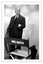 ALFRED HITCHCOCK SIGNED AUTOGRAPH PHOTO PRINT THE BIRDS PSYCHO