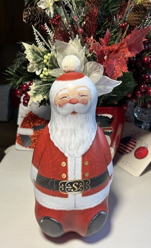 Christmas santa shaped tin - christmas,
