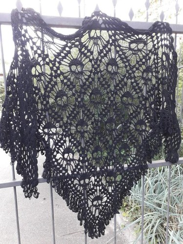 Handmade black skull crochet - handmade,