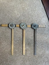 RARE ? VERY UNUSUAL SHIPS ? ANTIQUE BOXWOOD & BRASS CHART PLOTTING RULE COMPASS 