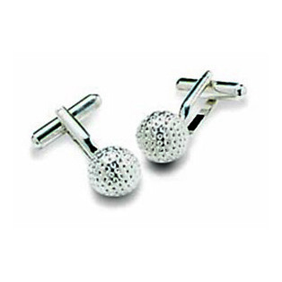 Golf ball shaped cufflinks - golf,