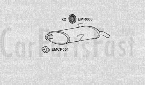 Expg6061 exhaust rear box - exhaust,