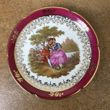 Vintage Limoges France, Fragonard Pattern Plate 14cm