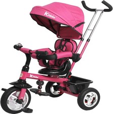 KIDDO SMART PINK TRIKE TRICYCLE FOR KIDS TODDLER BIKE RIDE ON OUTDOOR TOY BEST