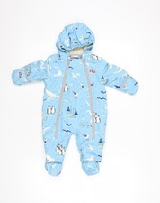 Baby Boden Blue Penguin Print