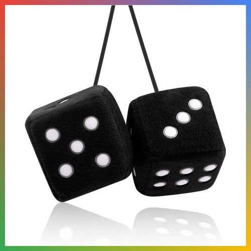 Fuzzy dice car mirror - fuzzy,