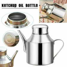 Olive Oil Pourer Vinegar Dispenser Cooking Oil Jar Can Bottle Stainless-Steel