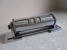 ART DECO CHROME PERPETUAL DESK  CALENDAR C.1930