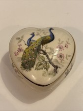 Vintage Heart Shaped Peacock