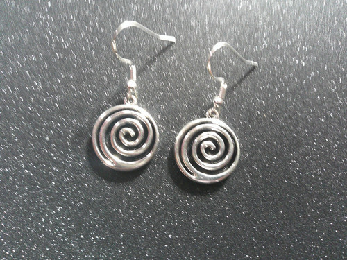 Swirl spiral earrings - swirl,
