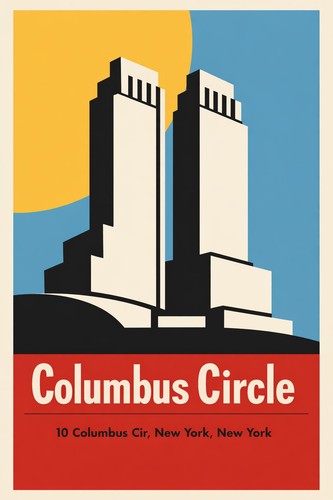 Columbus circle poster - columbus,