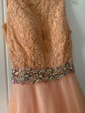 PEACH PROM DRESS SIZE 6 – ONLY WORN ONCE