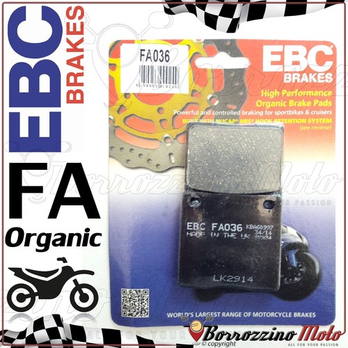 Brake pads organic ebc fa036 - organic,