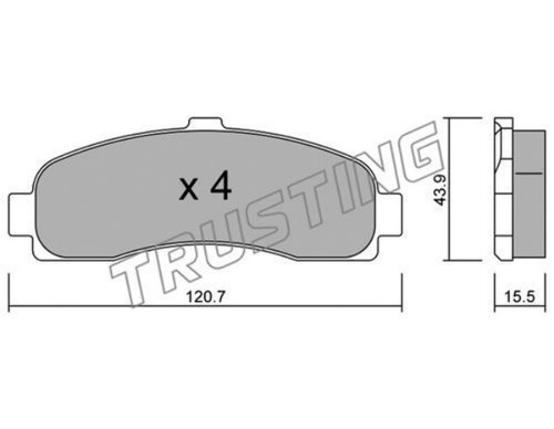Trusting 147 brake pad - 147.0, set-
