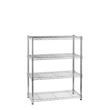 4 Tier Chrome Wire Shelving