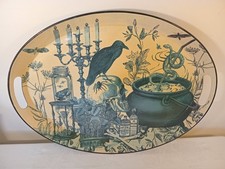 Large Tray, Oval,  Metal Tea