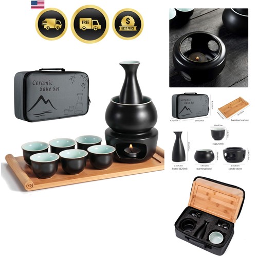Ceramic sake set - set, warmer