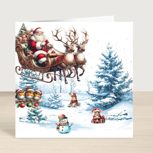 Beautiful santa reindeer - beautiful,