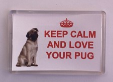 Pug Dog Fridge Magnet Keep
