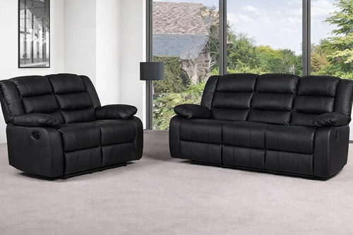 Roma leather recliner sofa 2 - recliner,