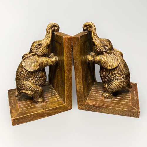 Vintage mcm elephant bookends - vintage,