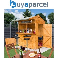 Rowlinson Wooden Garden Bar Summer Party Outside Home Bar Storage Shed