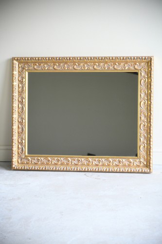 Large gilt overmantle mirror - large,