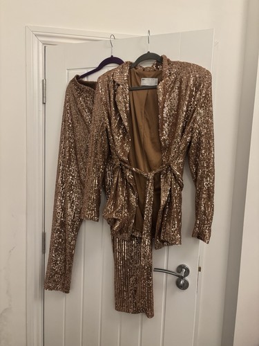 Asos design rose gold sequin - design,