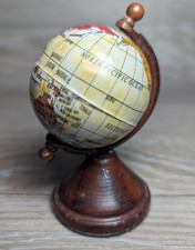 Miniature World Globe Wood