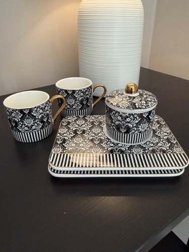 Black white gold espresso - black,white,