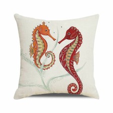 Crab Starfish Throw Pillow