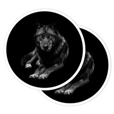 2x Vinyl Stickers Calm Black