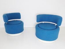 STUNNING PAIR OF VINTAGE SPACE AGE FRENCH POD CHAIRS - 1970's
