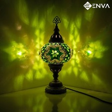 Turkish Moroccan Style Mosaic Table Bedside Tiffany Desk Lamp Light Large Globe