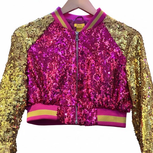 Daisy sequin cropped bomber - daisy, s