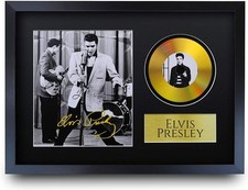 Elvis Presley Excellent Gift Idea Framed Autograph Picture Print to Music Fans