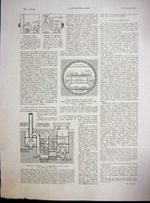 Original Old Vintage Print Gas-Mask Air-Chemicals Microbiotic French 1934 20th