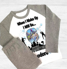 Personalised Name FORTNITE Children's Pyjamas Pjs Kids BOYS When I Wake Up ...